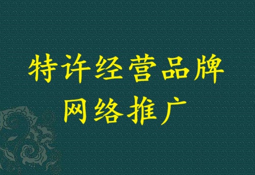 特许经营品牌网络推广